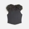 Kith Women Kyani Fur Collar Vest - Void sold by Kith