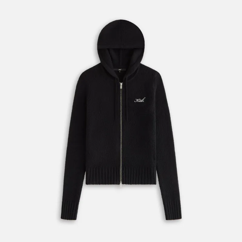 Kith Women Faryn Hooded Zip Sweater - Black sold by Kith
