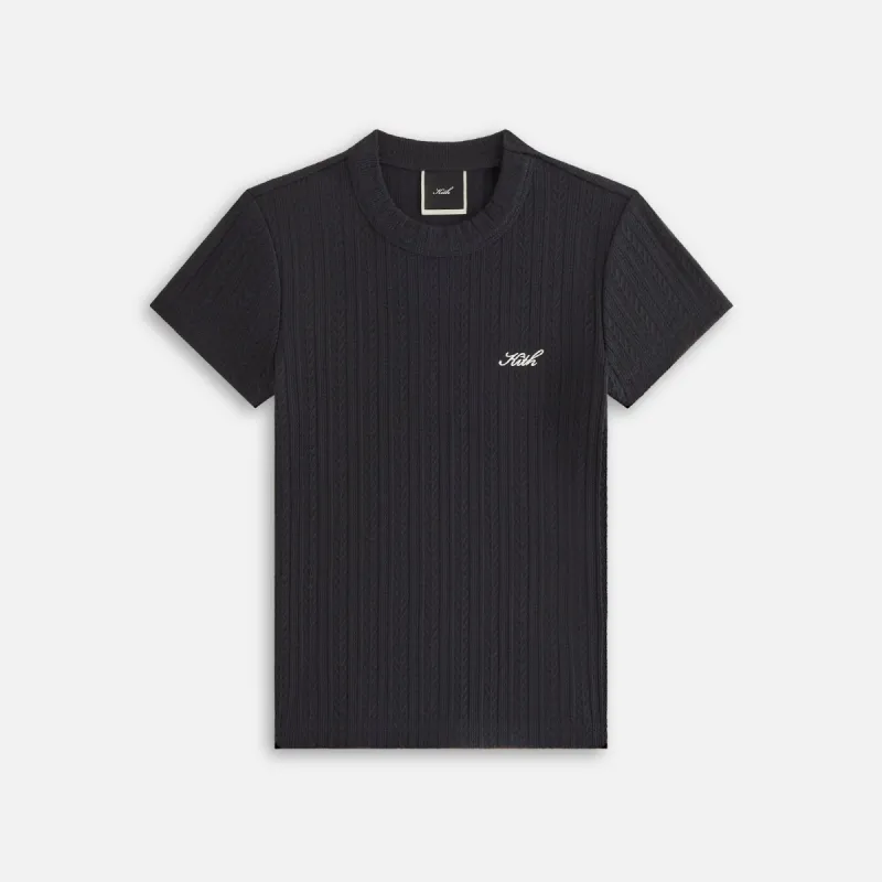 Kith Women Mulberry IV Pointelle Tee - Black sold by Kith