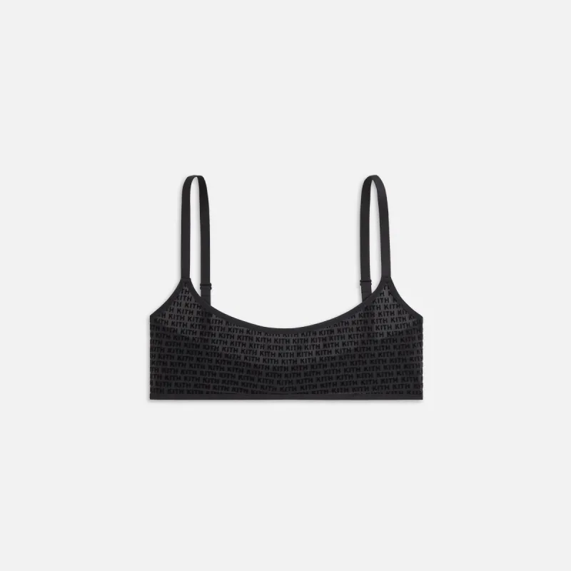 Kith Women Mesh Balconette Bralette - Black sold by Kith