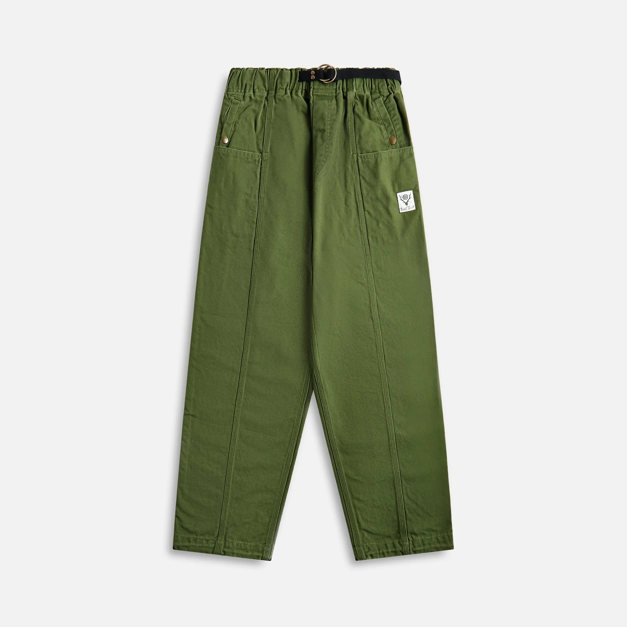 South2 West8 Belted C.S. Pant 11.5oz Cotton Canvas - Moss Green sold by Kith