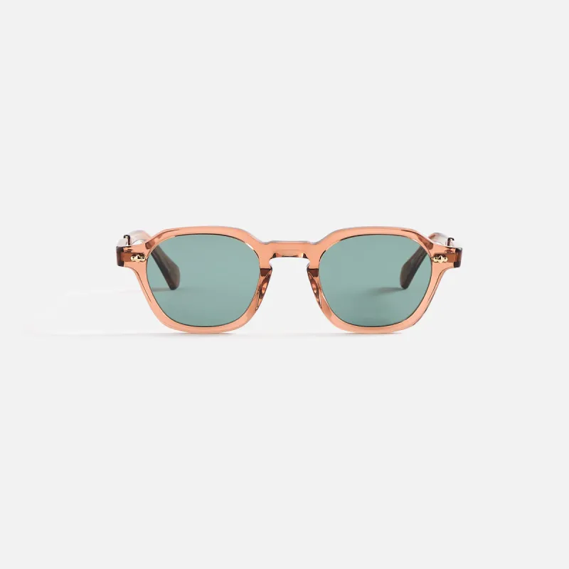 Garrett Leight Mr. Leight Rell Sunglass - Dusty Rose White Gold / Select Blue Smoke sold by Kith