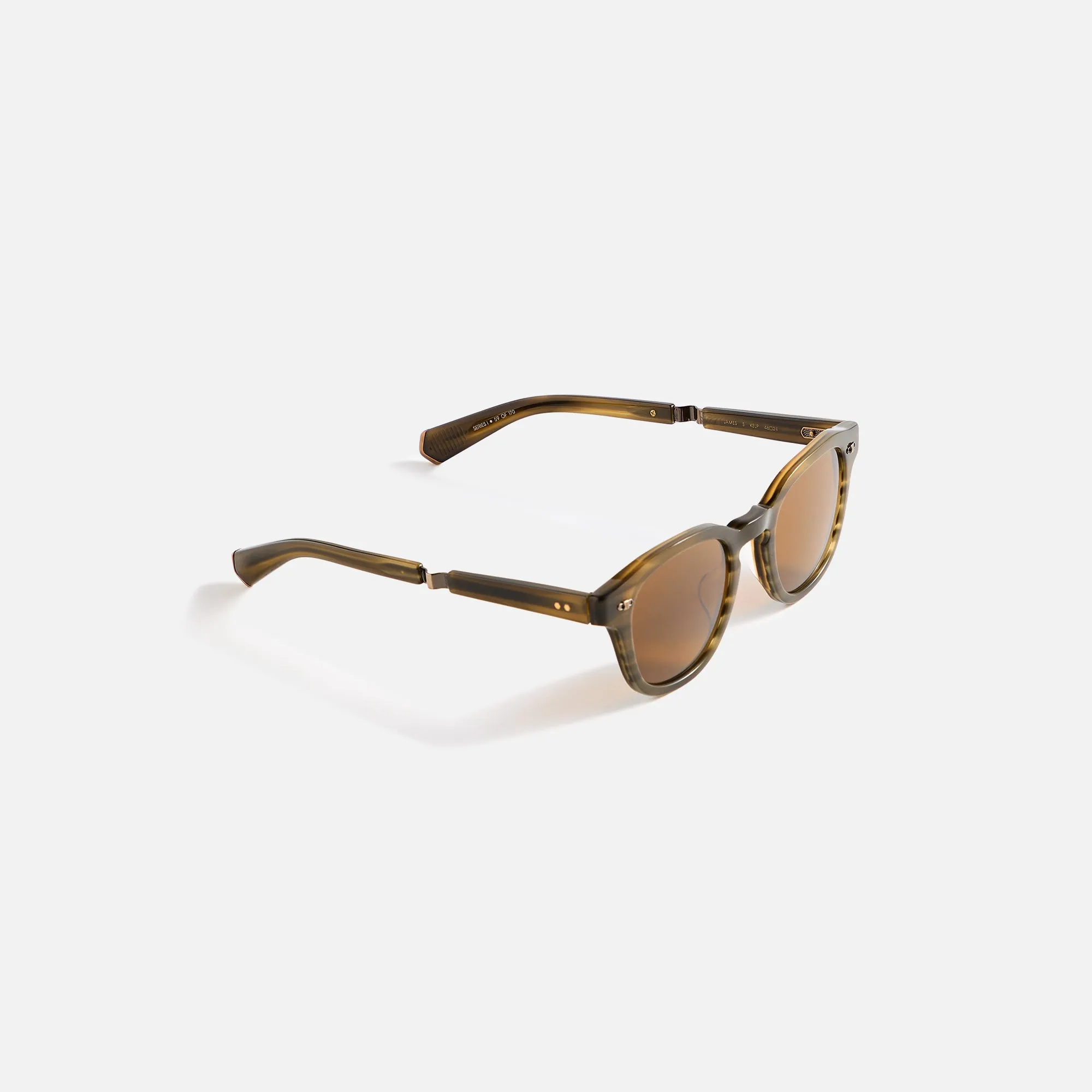 Garrett Leight Mr. Leight James Sunglass - Kelp Antique Gold / Mojave Brown sold by Kith product image thumbnail 2