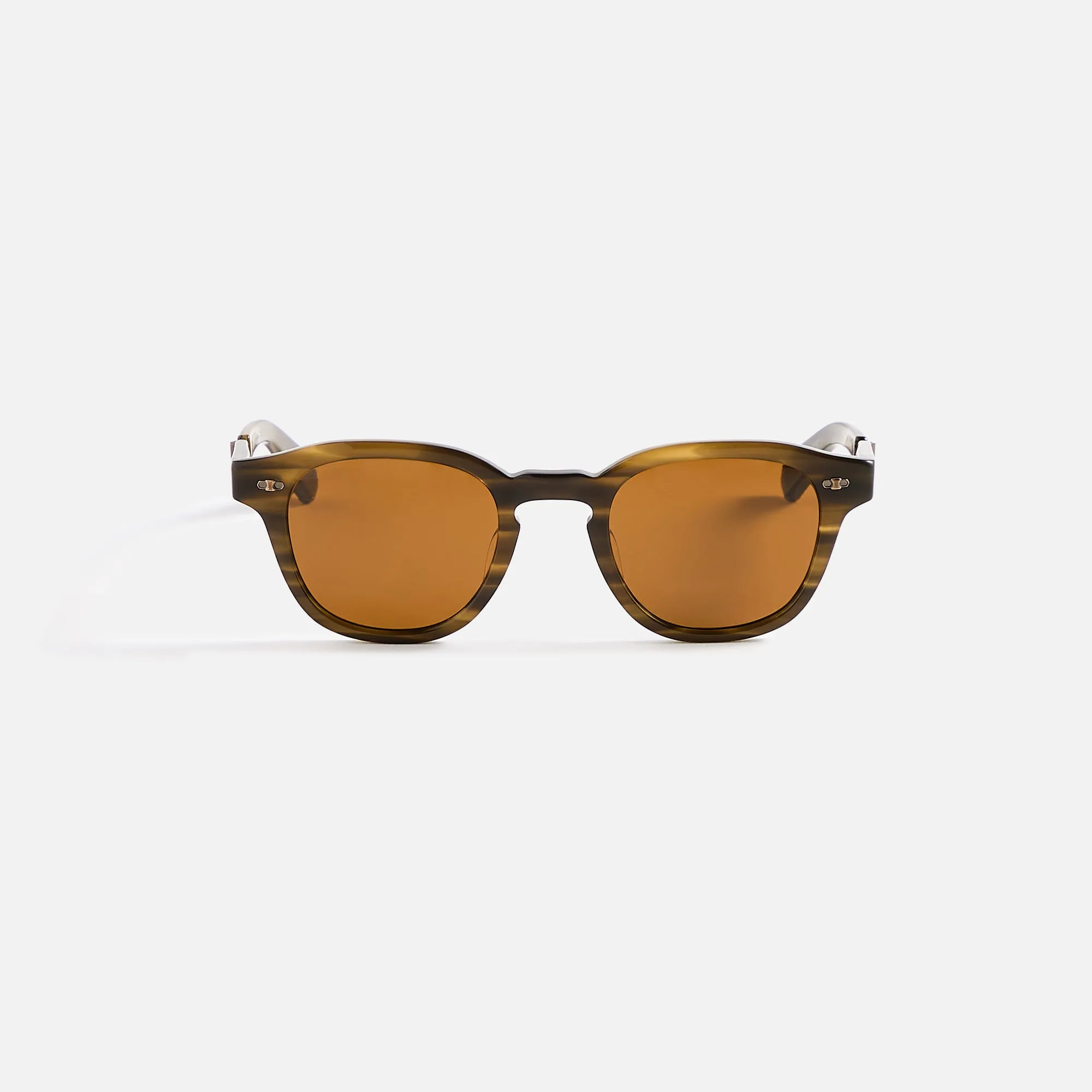 Garrett Leight Mr. Leight James Sunglass - Kelp Antique Gold / Mojave Brown sold by Kith