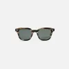 Garrett Leight Broadway Sunglass - Black Sleet Tortoise / Semi Flat Pure Blue Smoke sold by Kith