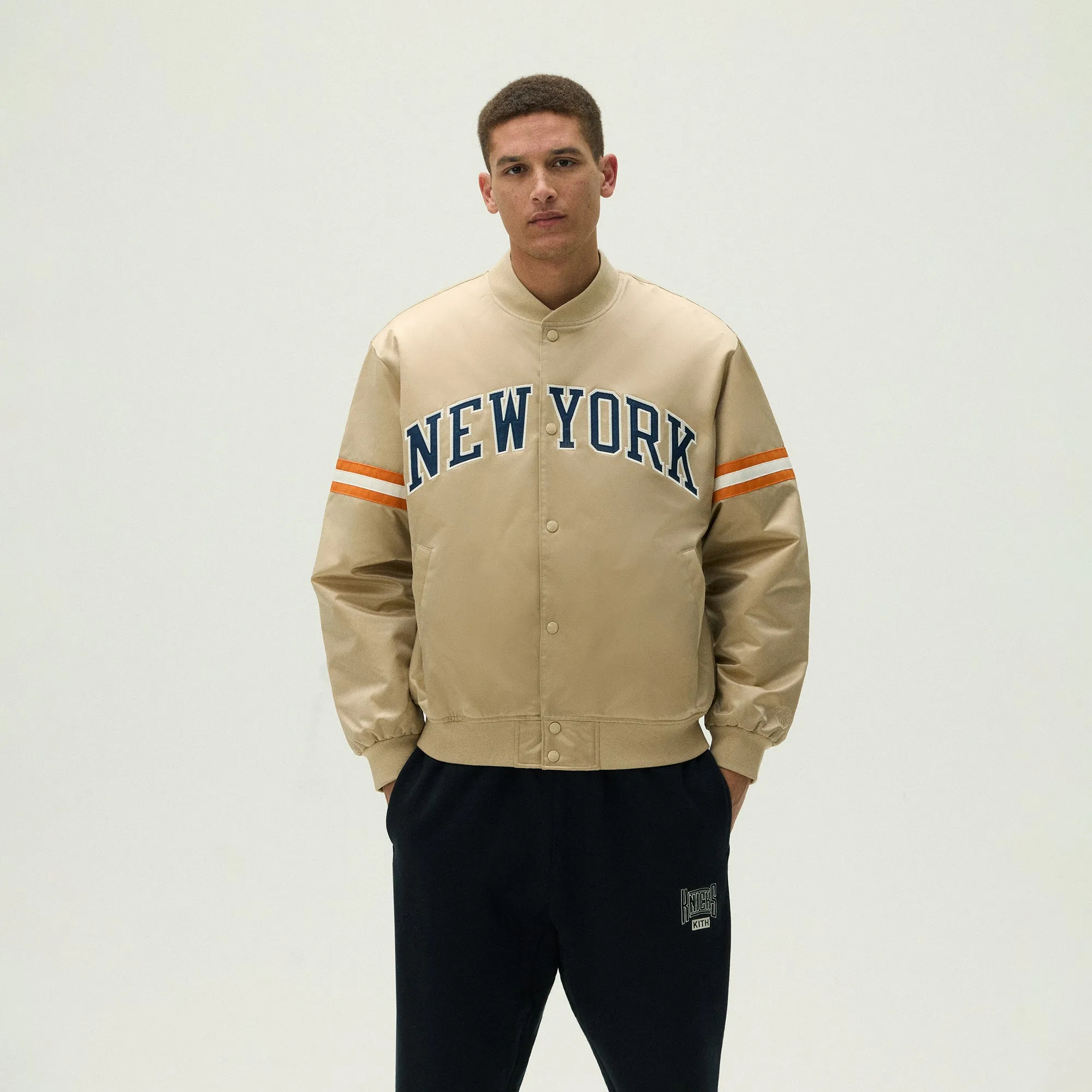 Kith for the New York Knicks Wings Satin Bomber Jacket - Stock sold by Kith product image thumbnail 2