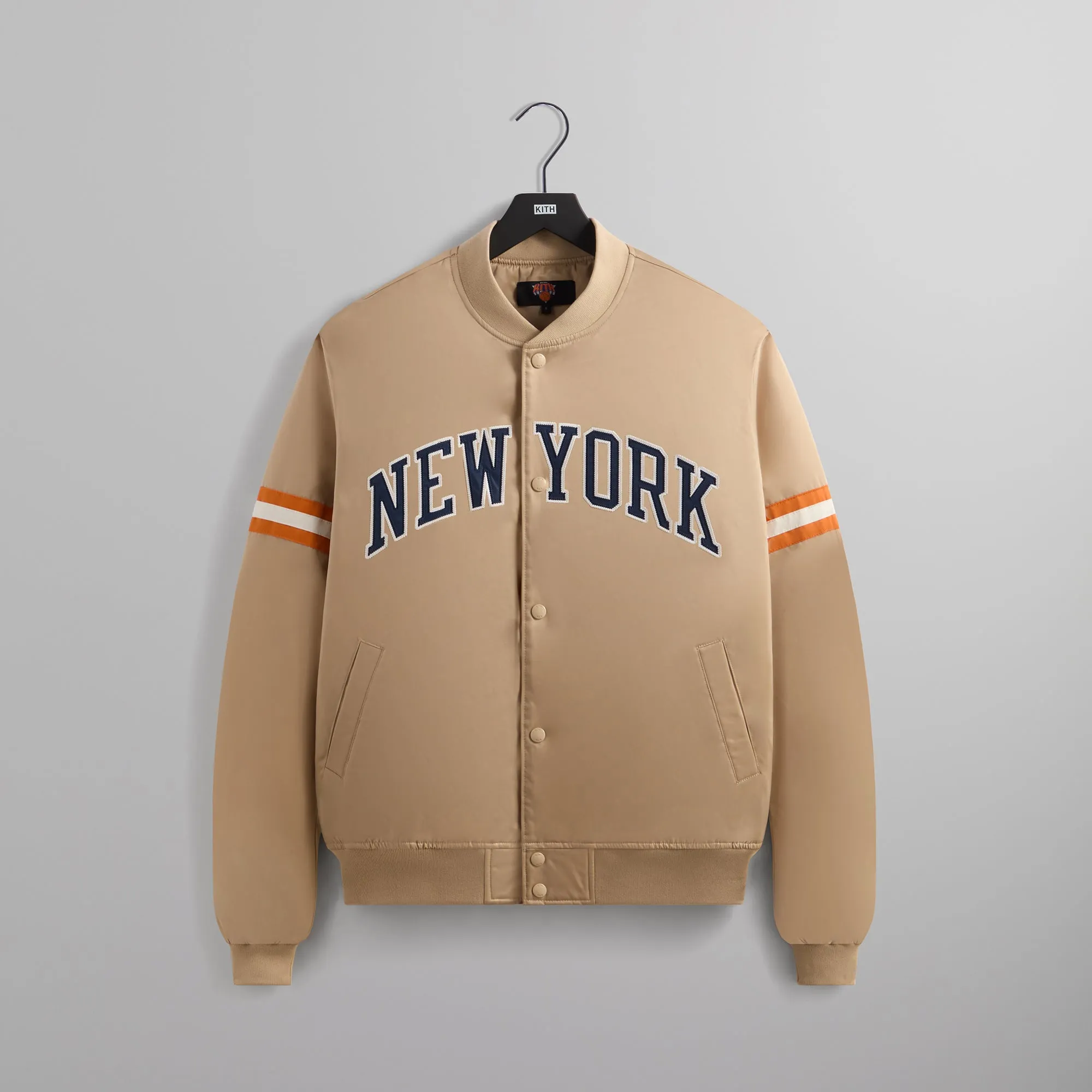 Kith for the New York Knicks Wings Satin Bomber Jacket - Stock sold by Kith