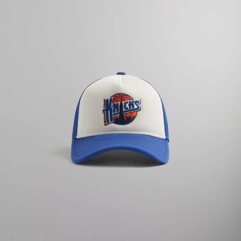 Kith & New Era for the New York Knicks 9FORTY A Frame Trucker Hat - Royal sold by Kith