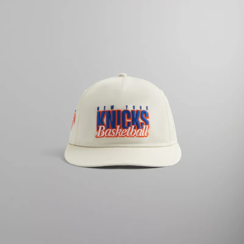 Kith & New Era for the New York Knicks Wrinkle Nylon 9FIFTY Snapback - Sandrift sold by Kith
