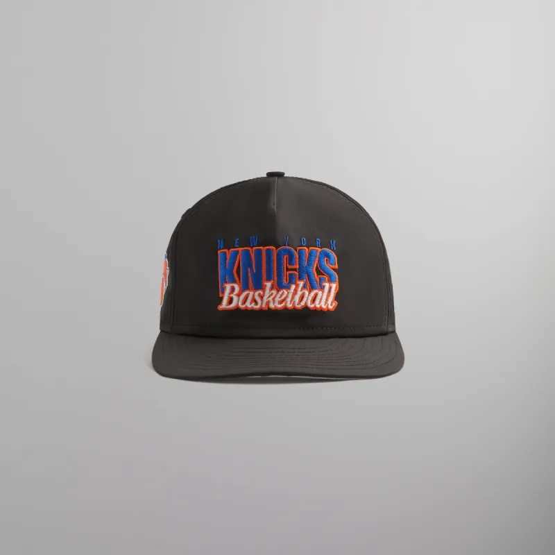 Kith & New Era for the New York Knicks Wrinkle Nylon 9FIFTY Snapback - Black sold by Kith