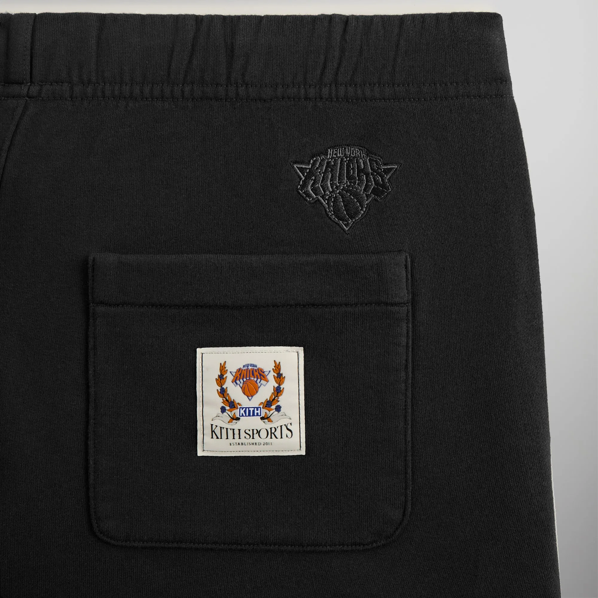 Kith for the New York Knicks Arched Vintage Nelson Sweatpant - Black sold by Kith product image thumbnail 4
