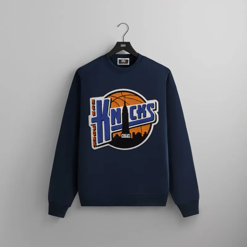 Kith for the New York Knicks City Vintage Nelson Crewneck - Nocturnal sold by Kith