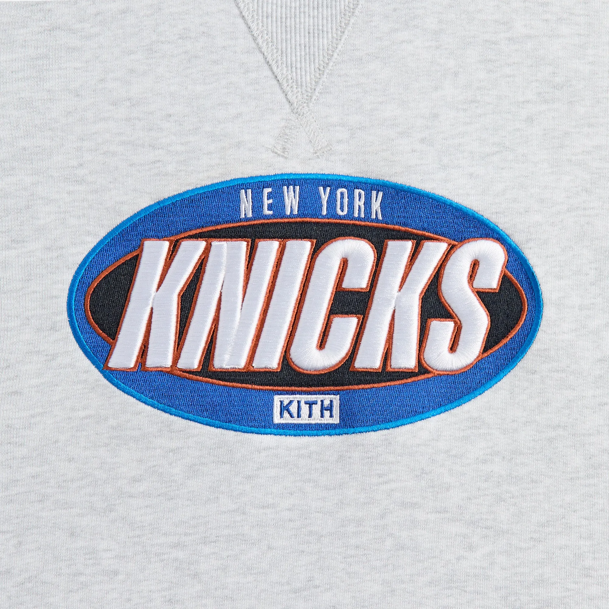 Kith for the New York Knicks Y2K Vintage Nelson Crewneck - Light Heather Grey sold by Kith product image thumbnail 3