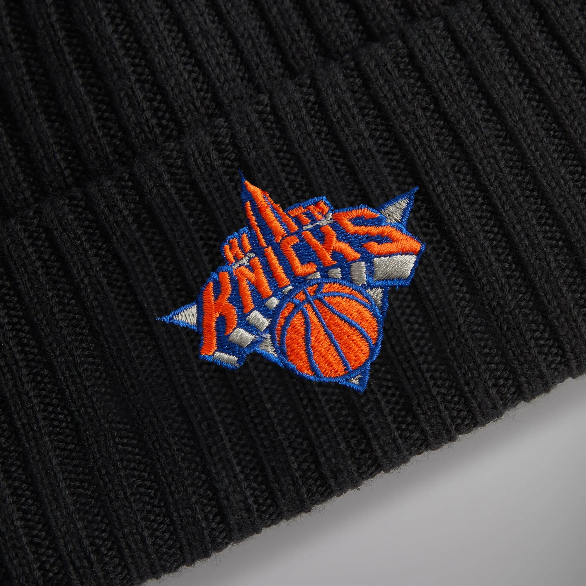 Kith for the New York Knicks Midtown Logo Beanie - Black sold by Kith product image thumbnail 3