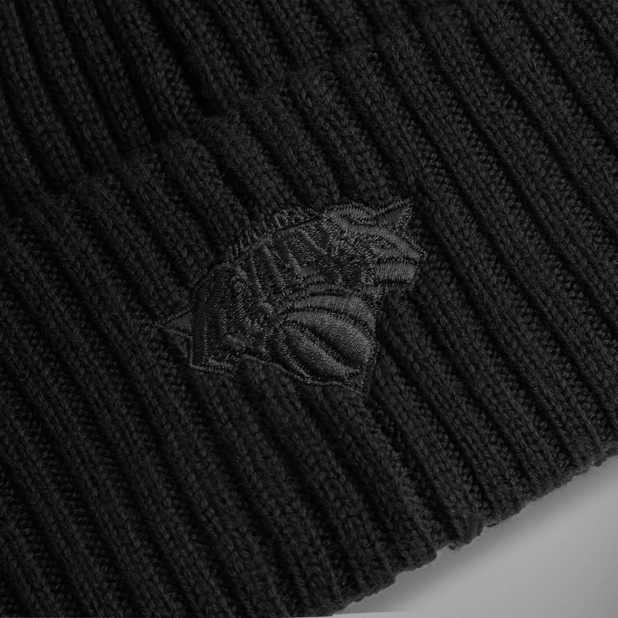 Kith for the New York Knicks Midtown Logo Beanie - Black sold by Kith product image thumbnail 4