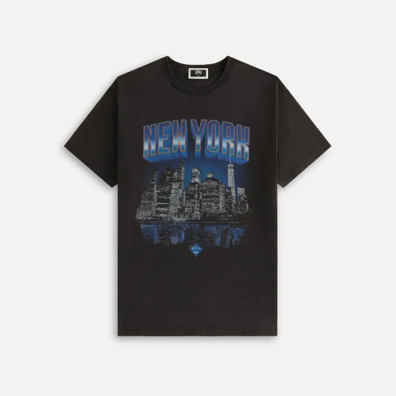 Kith Women for the New York Knicks Skyline Vintage Tee - Black sold by Kith