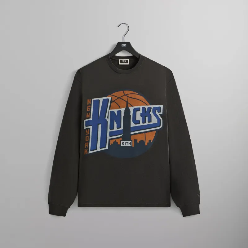 Nike x NBA New York Knicks Long T-Shirt 'Black' DR6532-010
