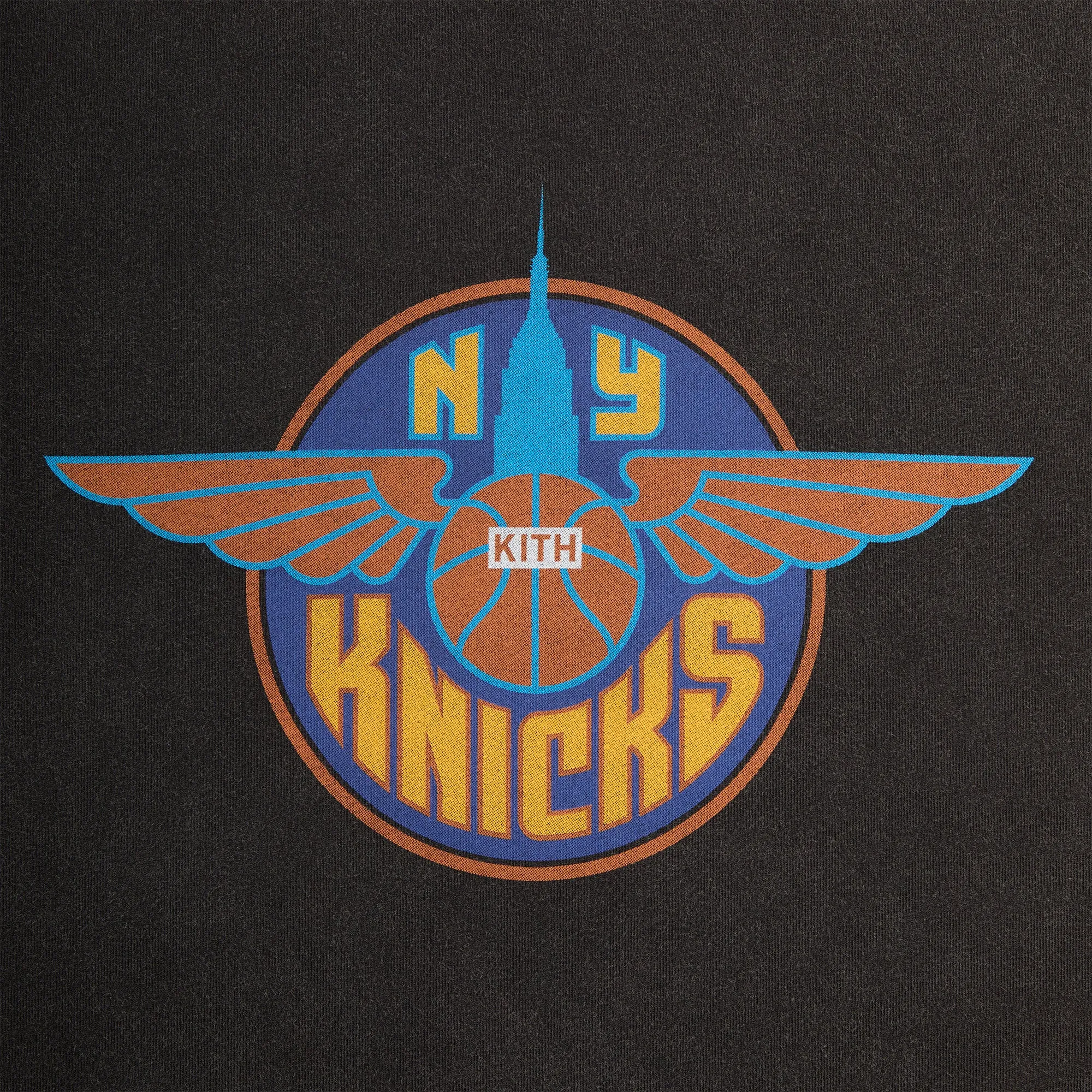 Kith for the New York Knicks Wingman Vintage Tee - Black sold by Kith product image thumbnail 3