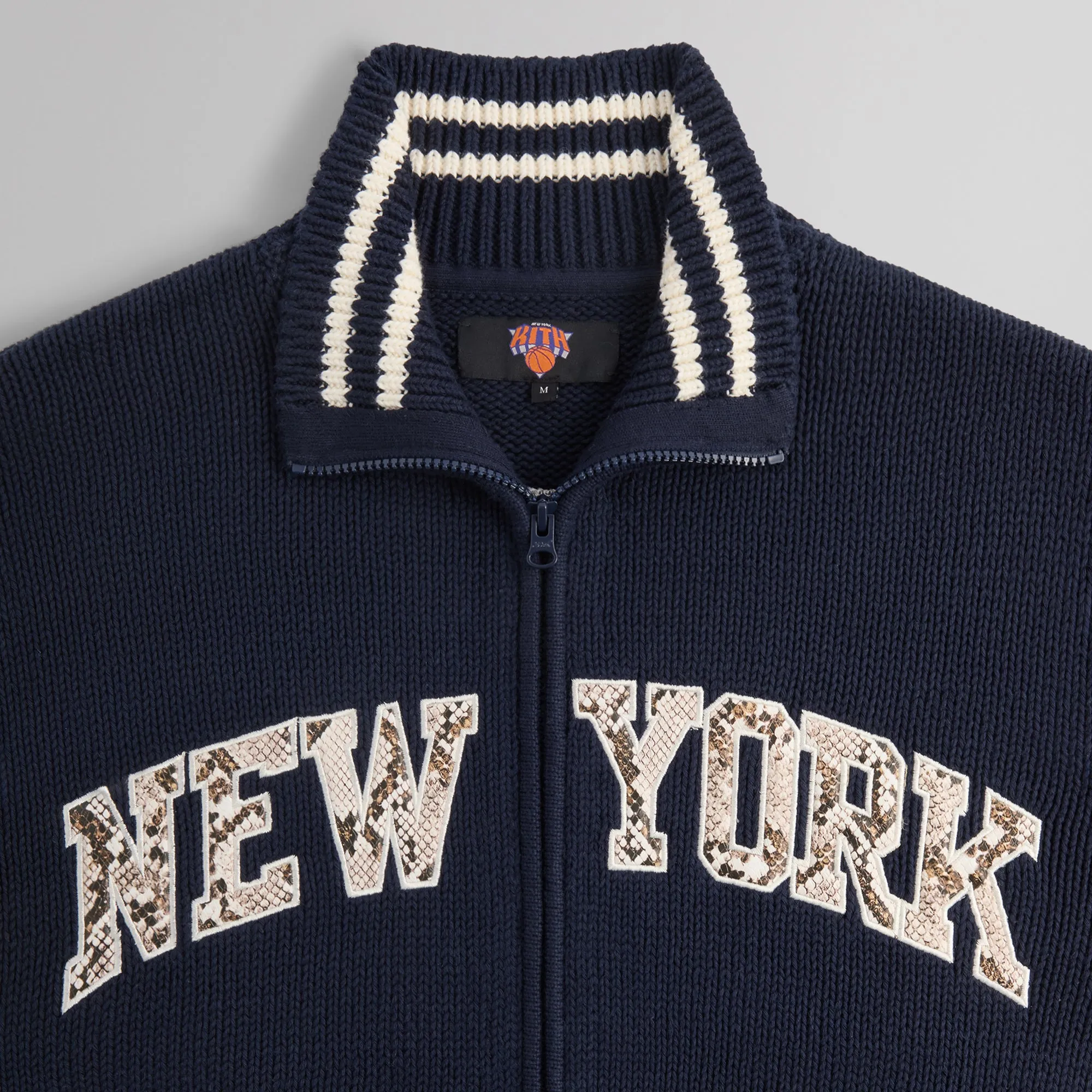 Kith for the New York Knicks Wyona Full Zip Sweater - Nocturnal sold by Kith product image thumbnail 4