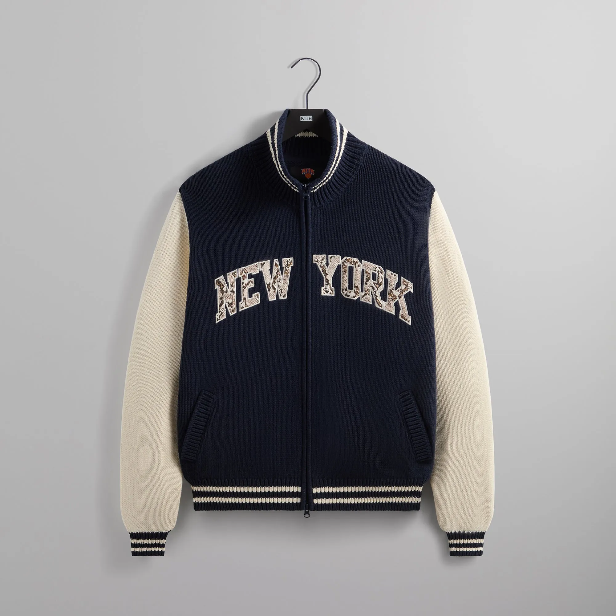 Kith for the New York Knicks Wyona Full Zip Sweater - Nocturnal sold by Kith