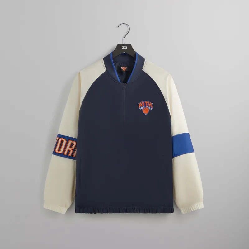 Kith for the New York Knicks Nylon Quarter Zip - Nocturnal sold by Kith