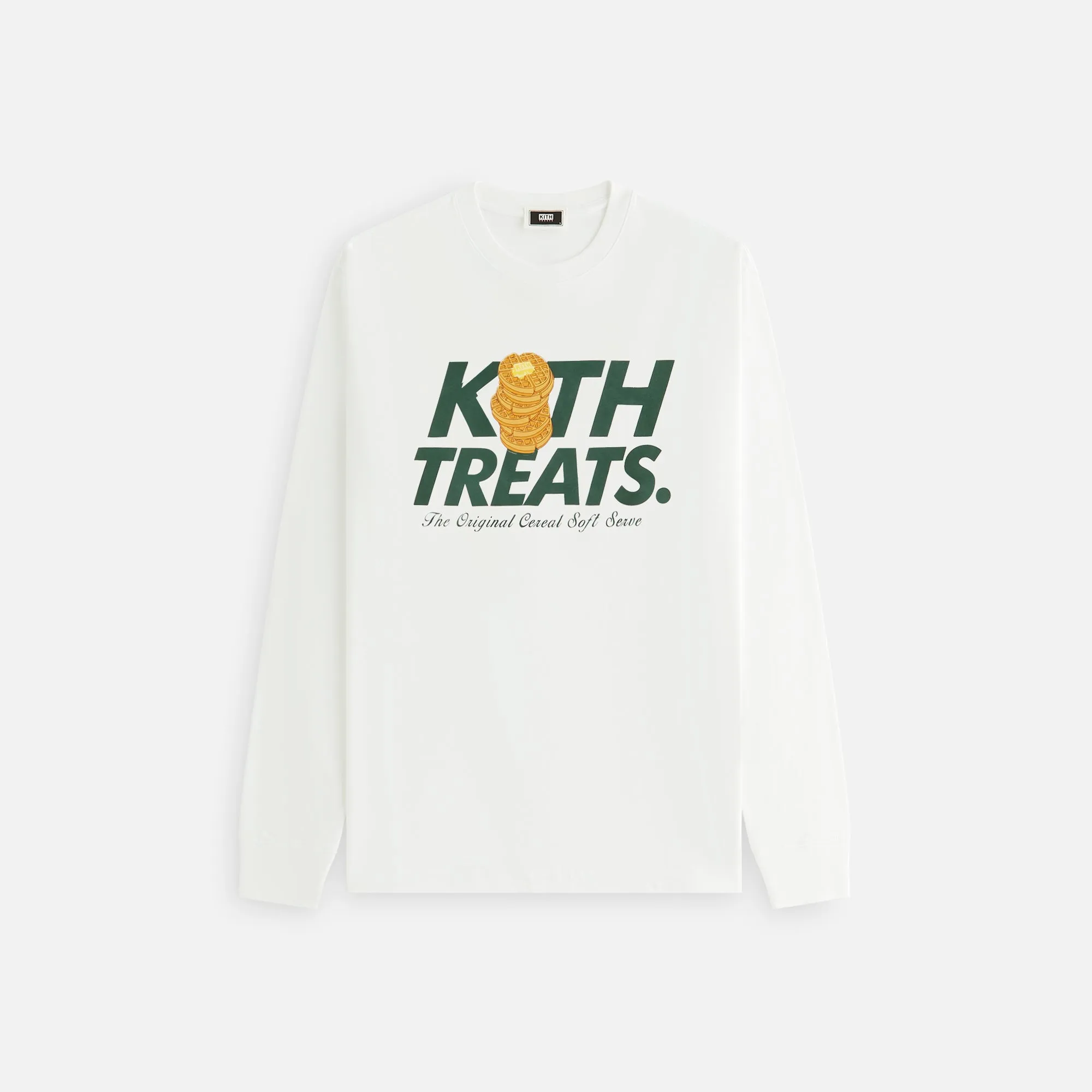 Kith Treats Waffle Vintage Long Sleeve Tee - White sold by Kith