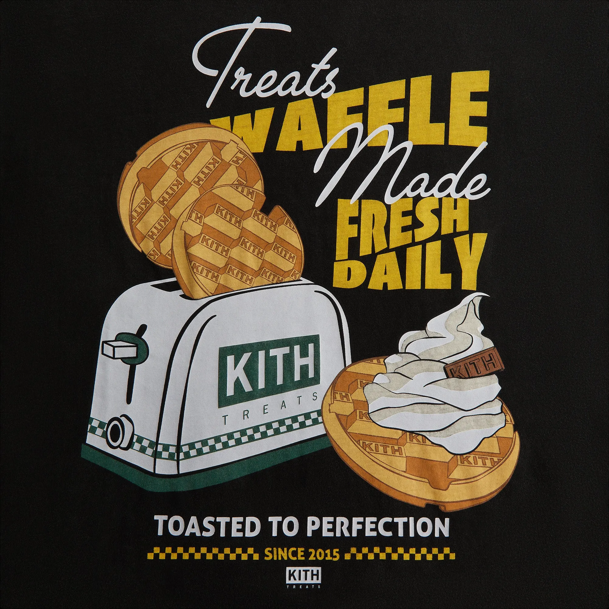 Kith Treats Waffle Toaster Vintage Tee - Black sold by Kith product image thumbnail 3