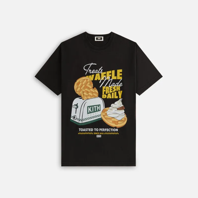 Kith Treats Waffle Toaster Vintage Tee - Black sold by Kith