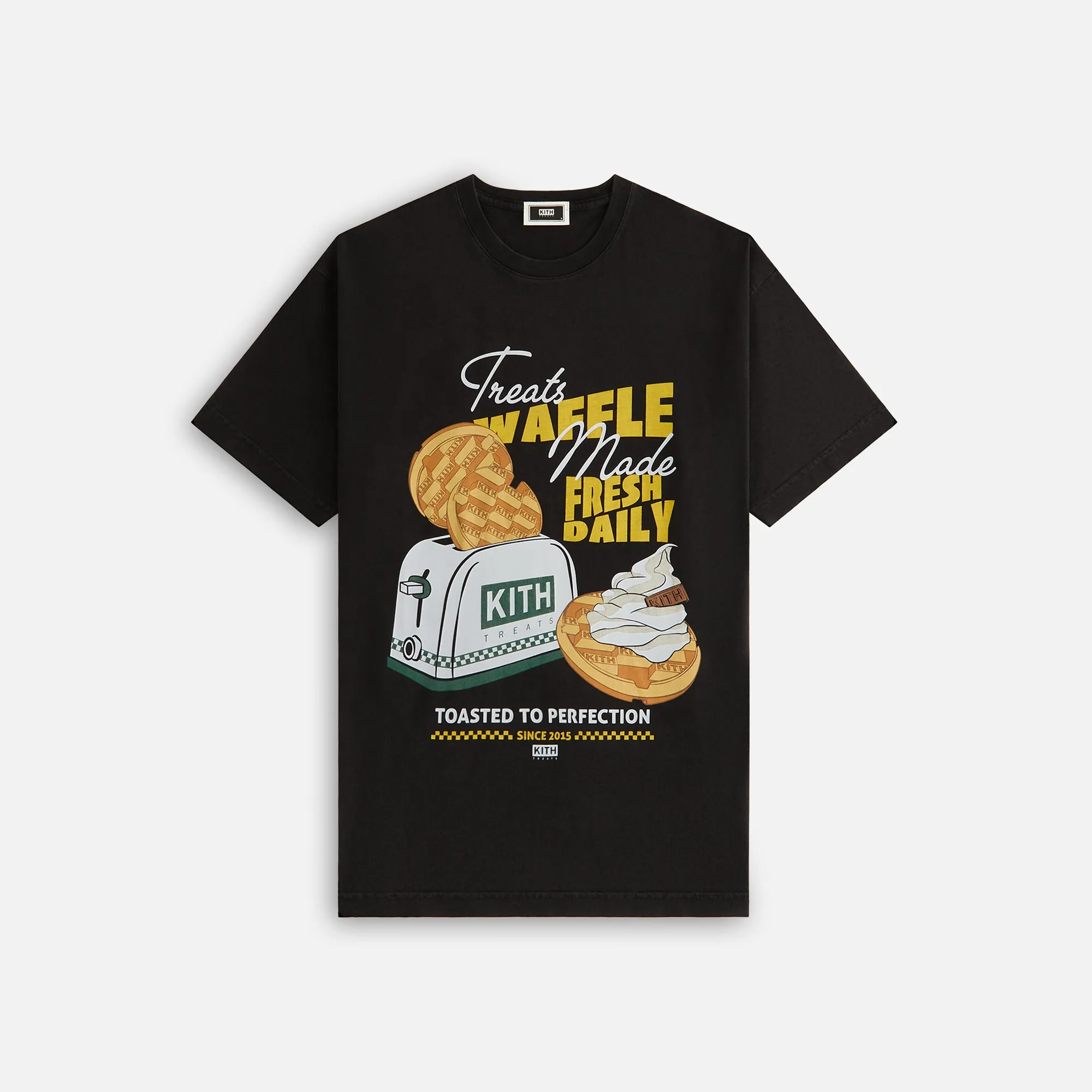 Kith Treats Waffle Toaster Vintage Tee - Black sold by Kith