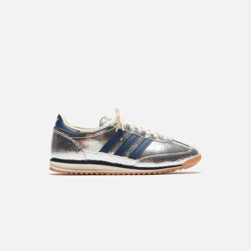 adidas WMNS SL72 OG - Silver Metallic / Collegiate Navy / Off White sold by Kith