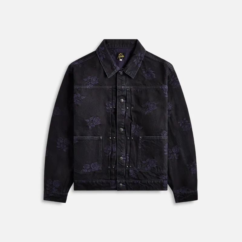 Needles M.W. Jean Jacket 13Oz Denim Rose Jq. - Black sold by Kith