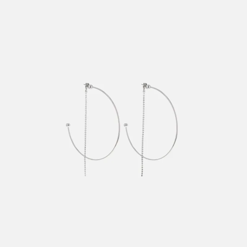 Justine Clenquet Justin Crystal Earring - Palladium sold by Kith