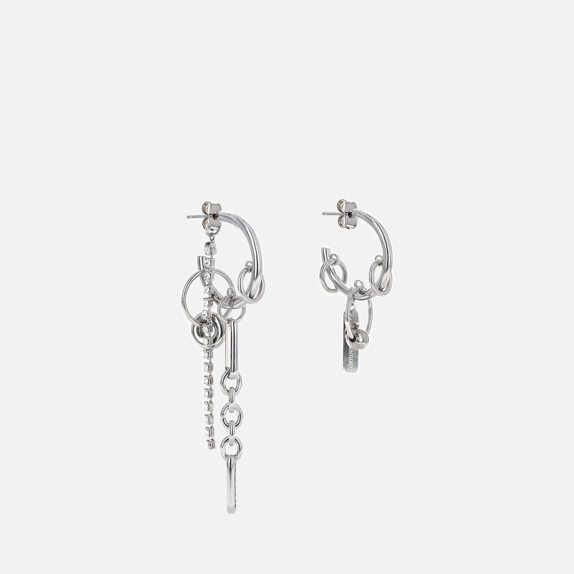 Justine Clenquet Iris Crystal Earrings - Palladium sold by Kith