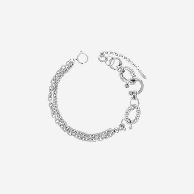 Justine Clenquet Dolly Crystal Choker - Palladium sold by Kith