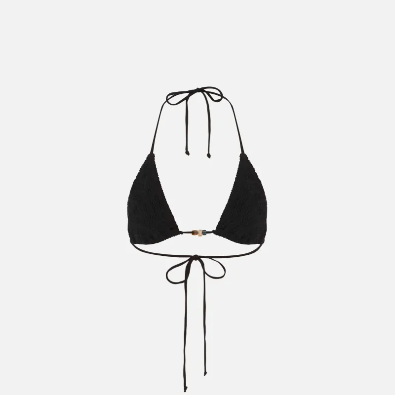 Bond-Eye Beaded Ingrid Triangle - Black Tiger sold by Kith