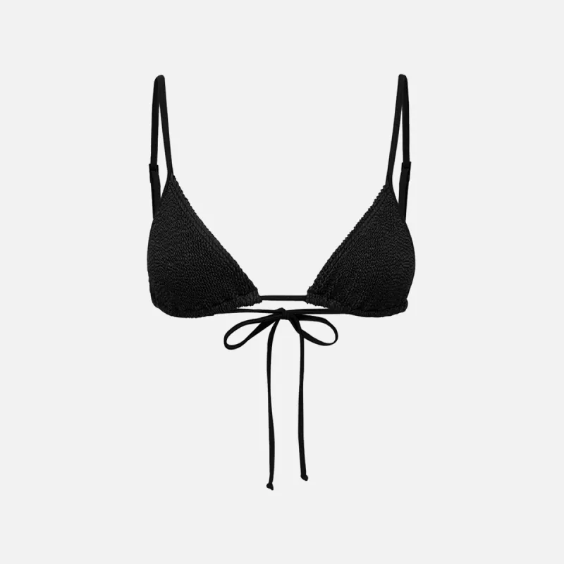Bond Eye Luana Triangle Bikini Top - Black Eco sold by Kith