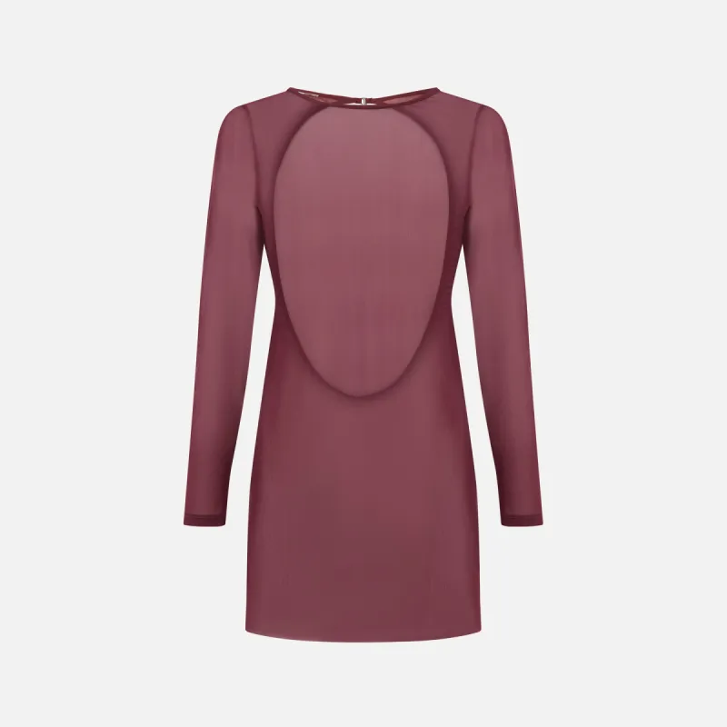 Bond Eye Gisele Mesh Cover-up - Amaranth Mesh sold by Kith