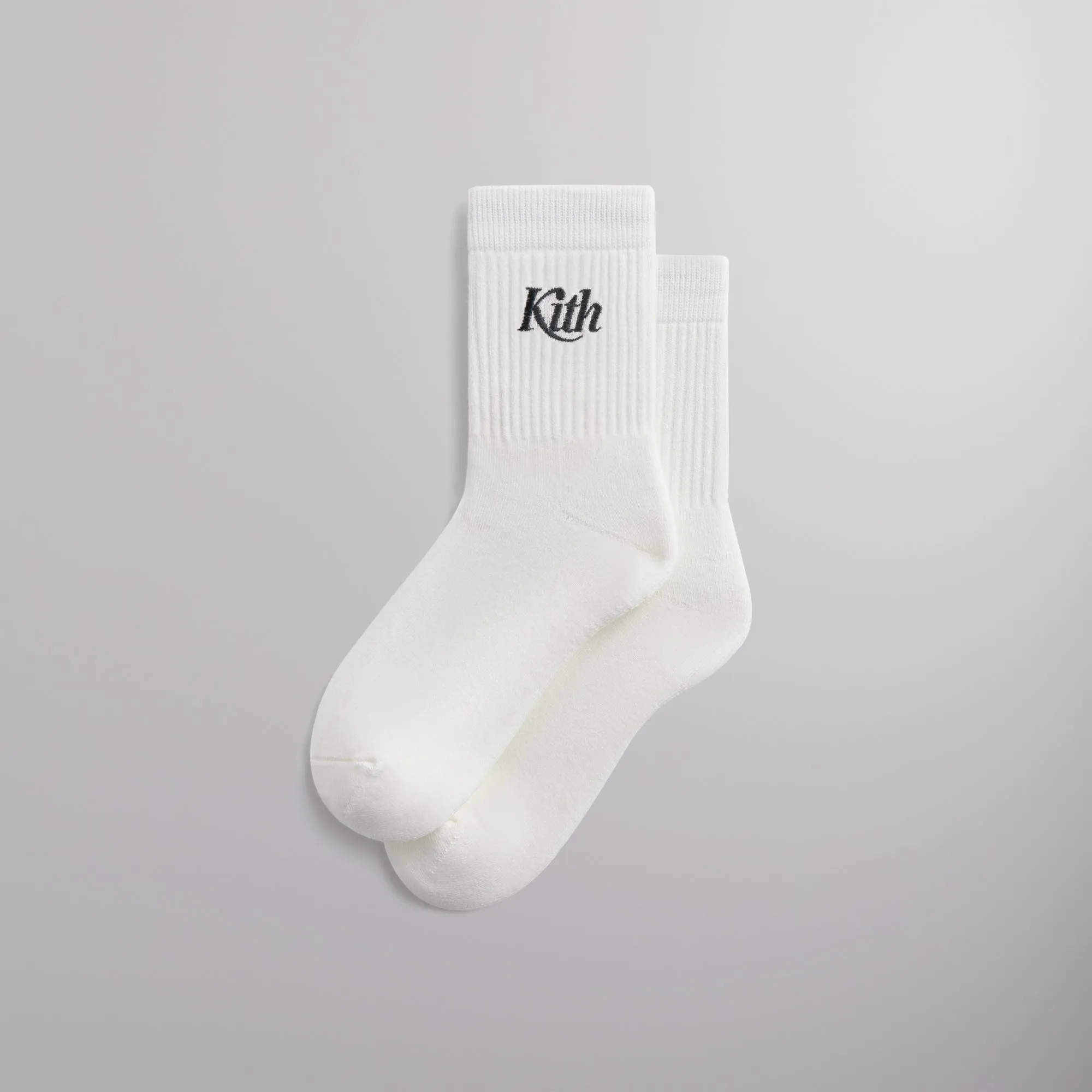 Kith Graphic Mid Crew Sock - White sold by Kith