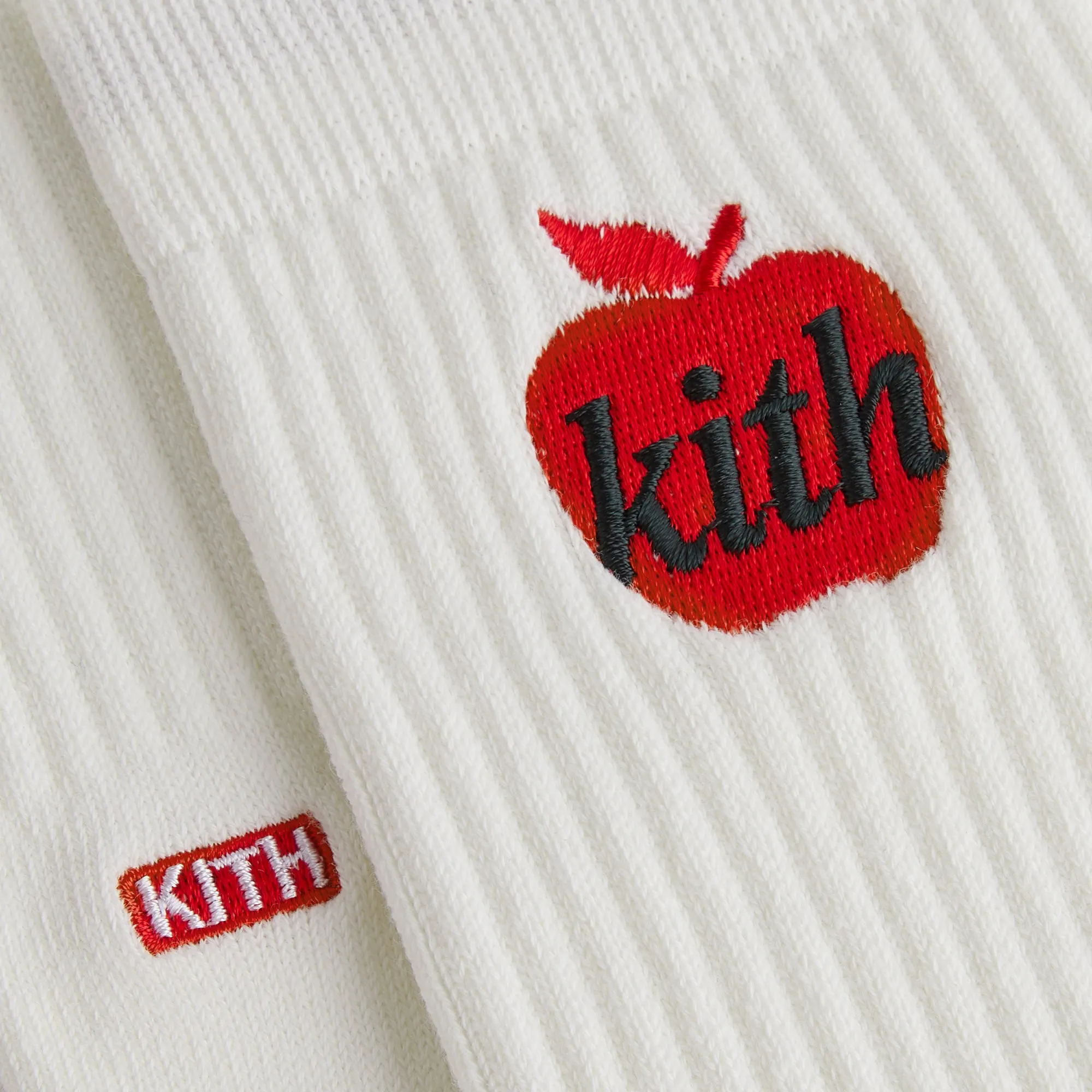 Kith Big Apple Mid Crew Sock - White sold by Kith product image thumbnail 3