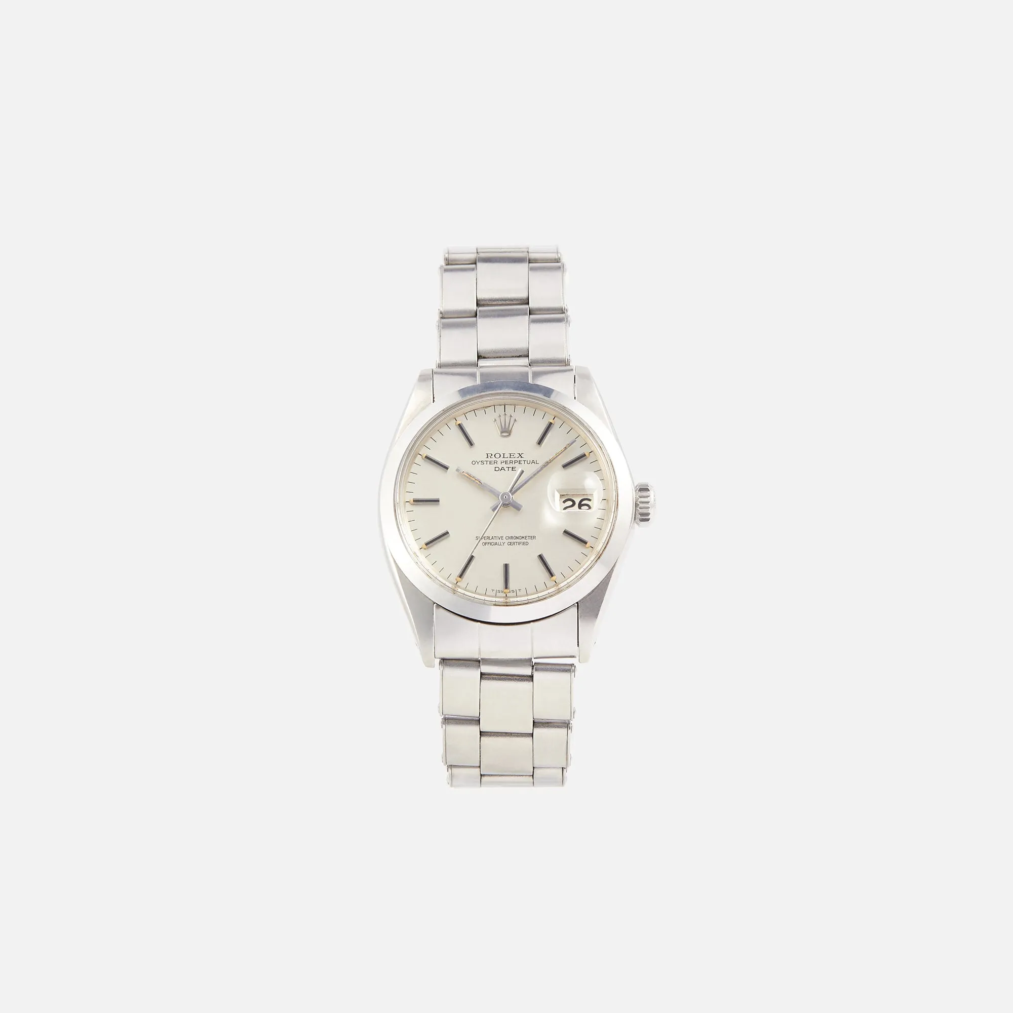 Wind Vintage Rolex Silver Dial Date Reference 1500 Unpolished sold by Kith