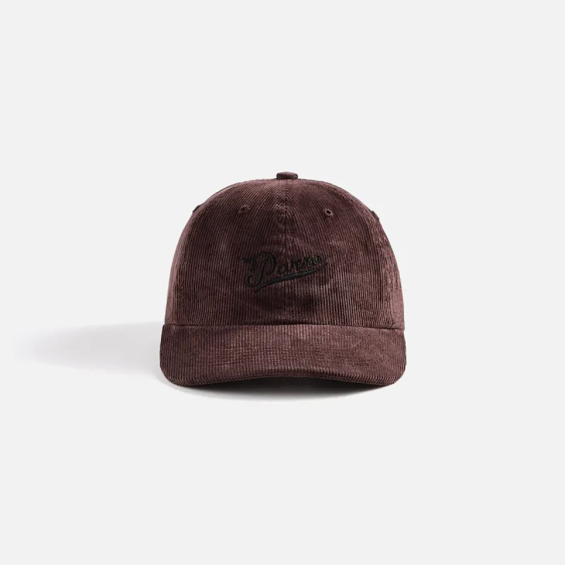 by Parra Fancy Logo 6 Panel Hat - Dark Mahogany sold by Kith
