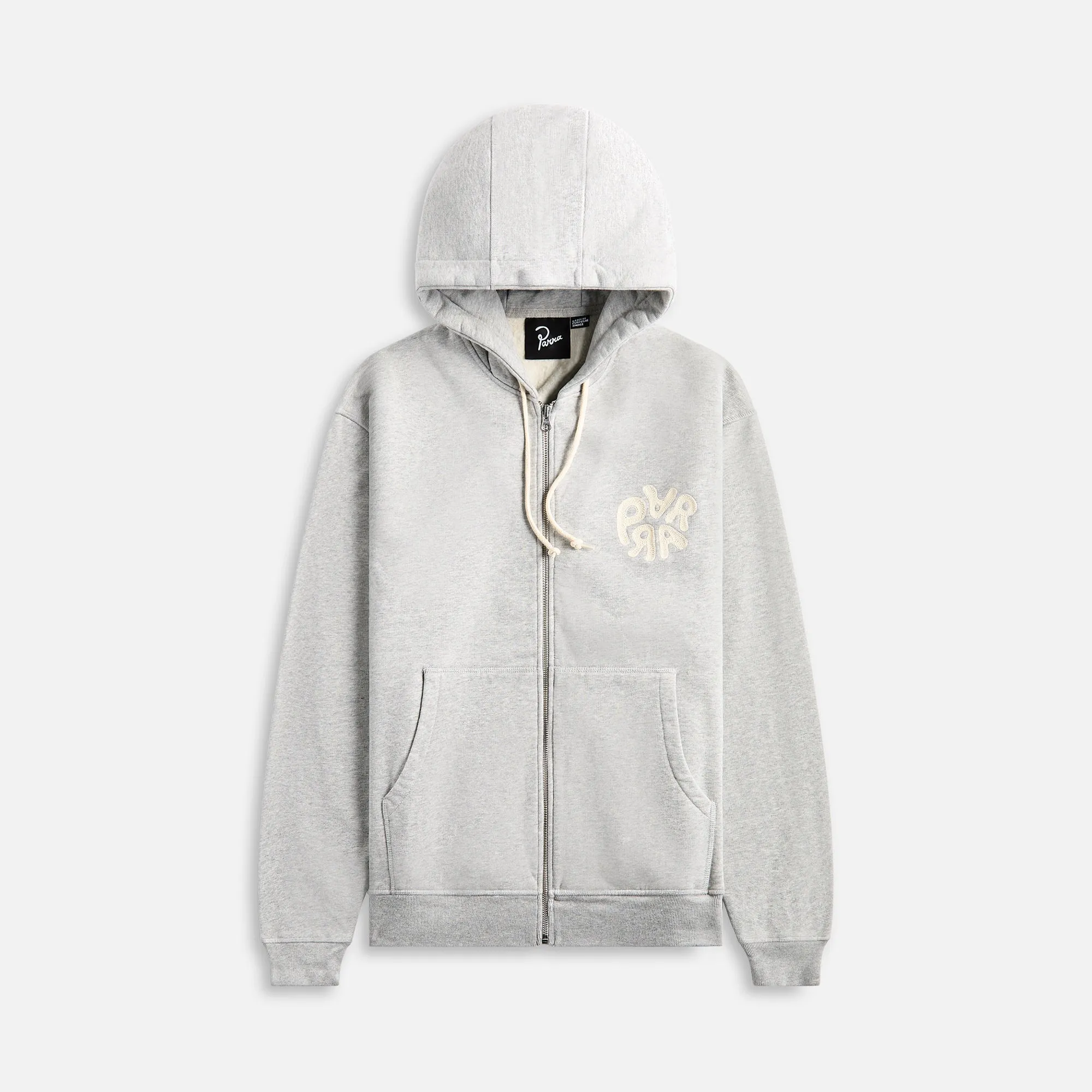 by Parra 1976 Logo Zip Hooded Sweatshirt - Heather Grey sold by Kith