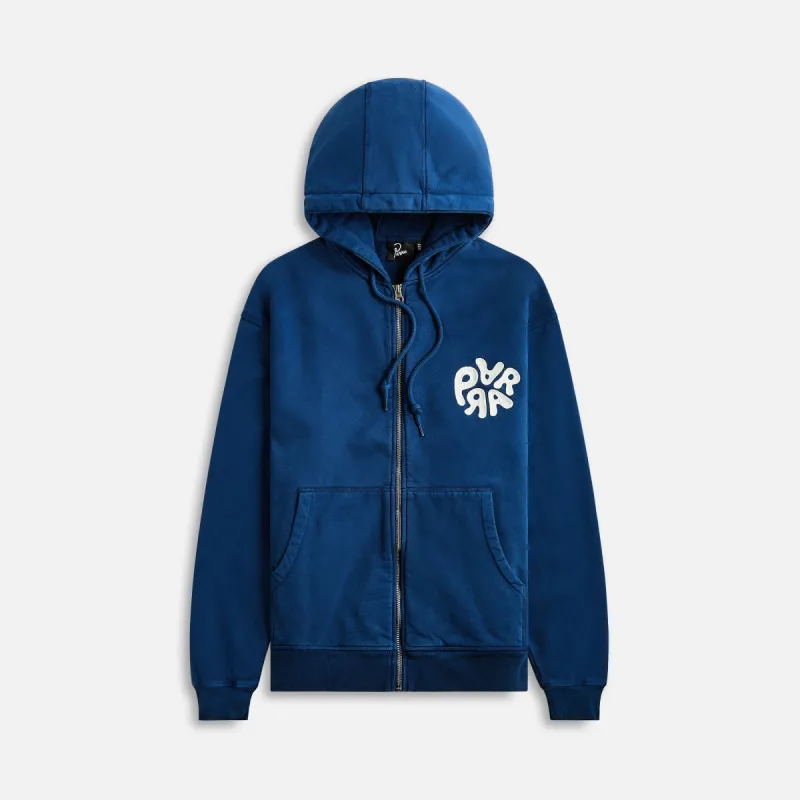 by Parra 1976 Logo Zip Hooded Sweatshirt - Blue made by Kith