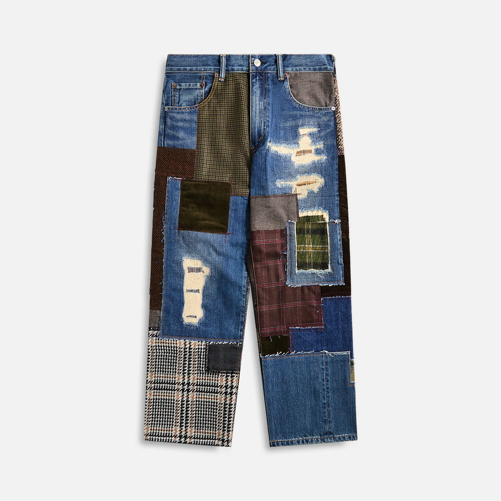 Junya Watanabe Man Cotton Denim Garment Treated Customized Levis - Indigo / Multi sold by Kith
