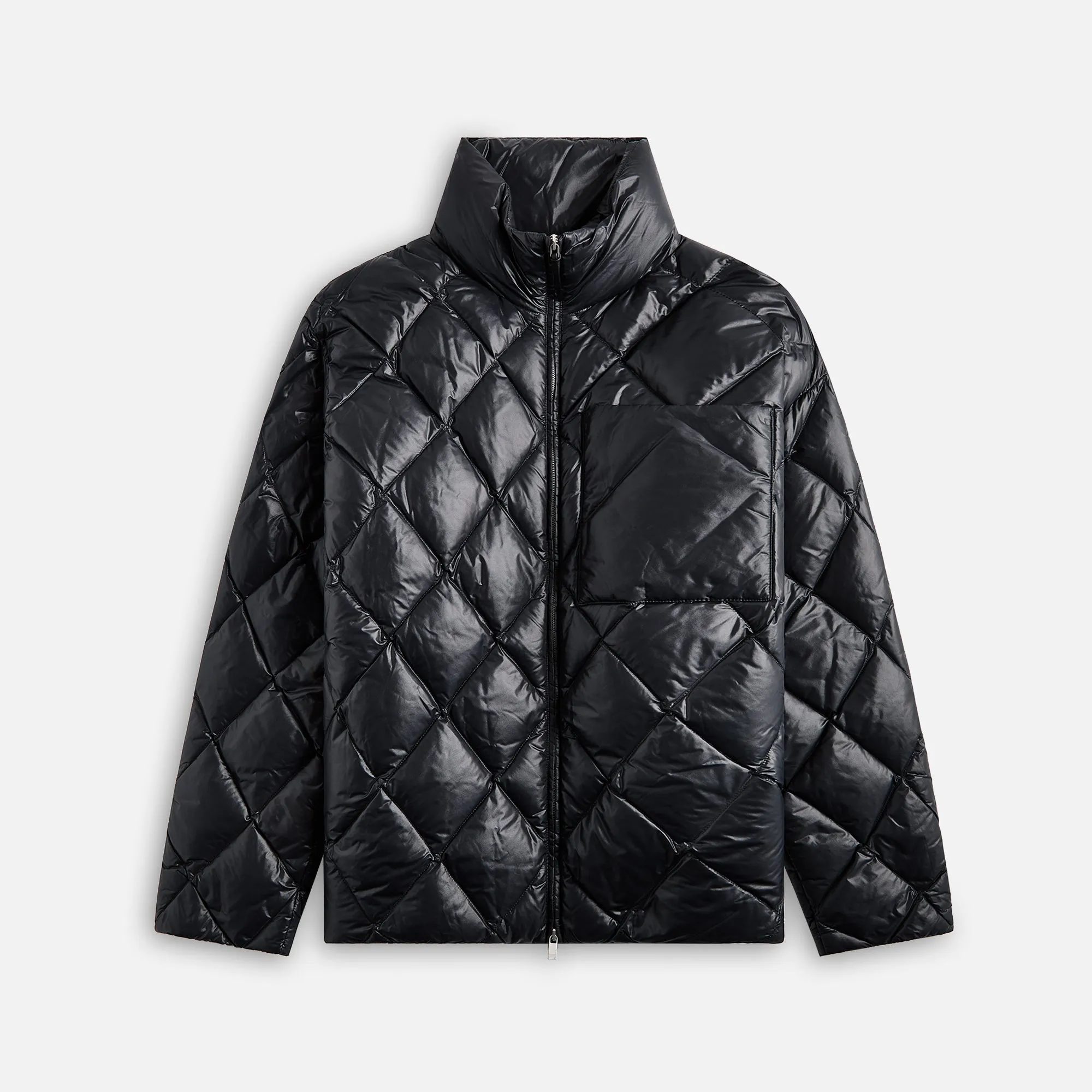 Jil Sander Recycled Shiny Lightweight Nylon Jacket - Black sold by Kith