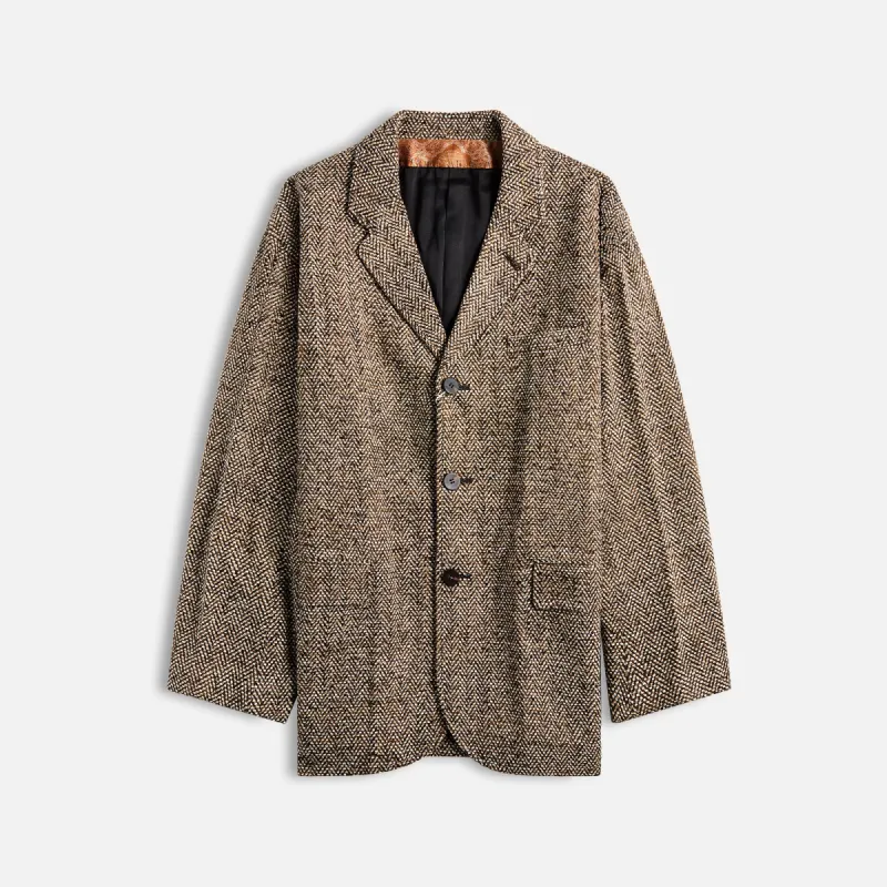 Visvim Bowen Blazer Silk - Brown made by Visvim