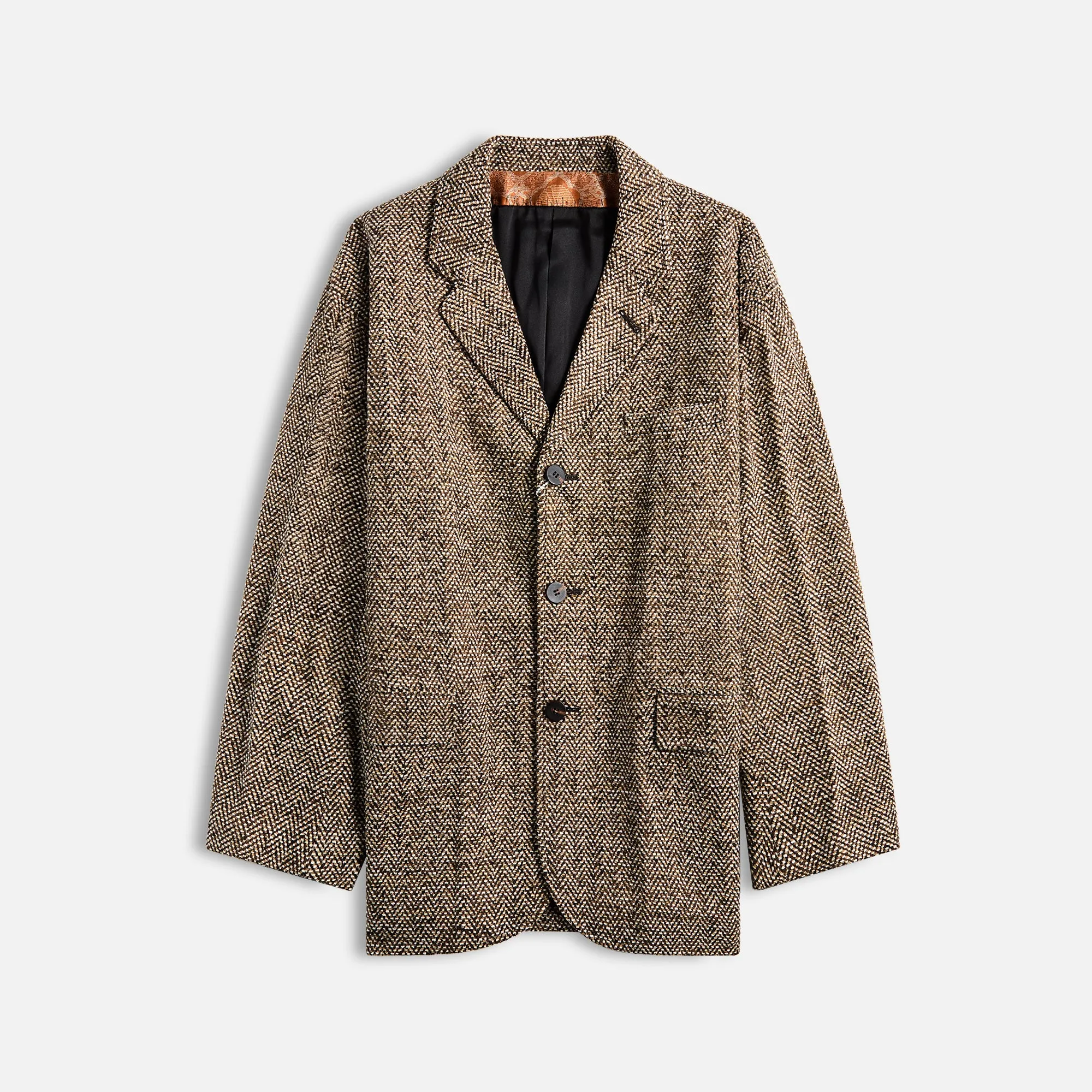 Visvim Bowen Blazer Silk - Brown sold by Kith