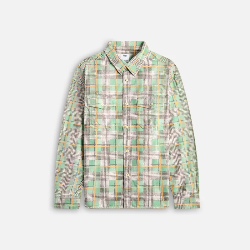Visvim Pioneer Check Long Sleeve - Light Green sold by Kith