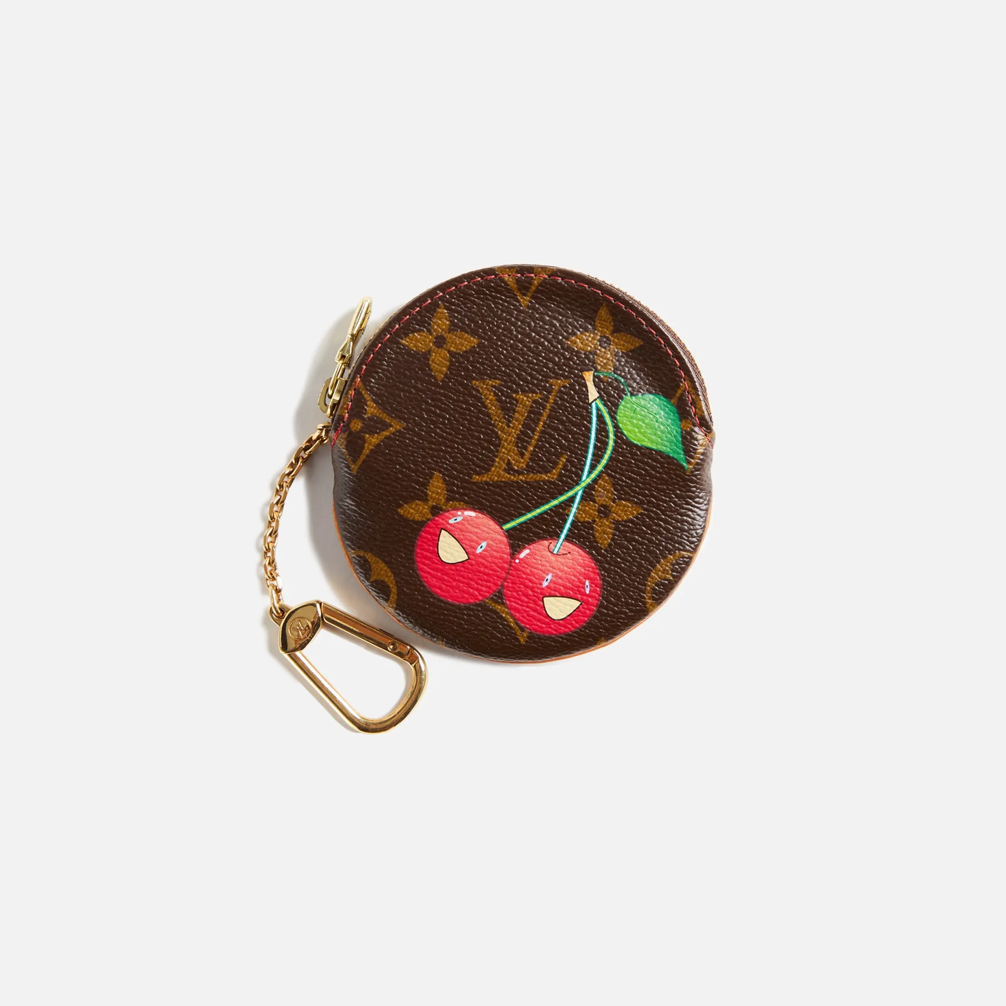 WGACA LV Murakami Cherry Porte Monnaie Round Coin Purse sold by Kith
