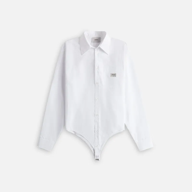 Coperni Bodysuit Poplin Shirt - White sold by Kith